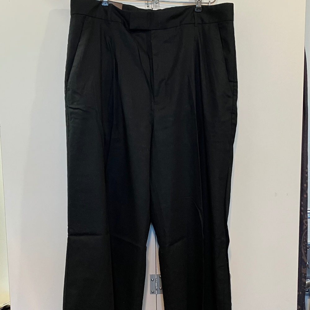 NWT Banana Republic High-Rise Relaxed-Fit Wide-Leg Black Pants